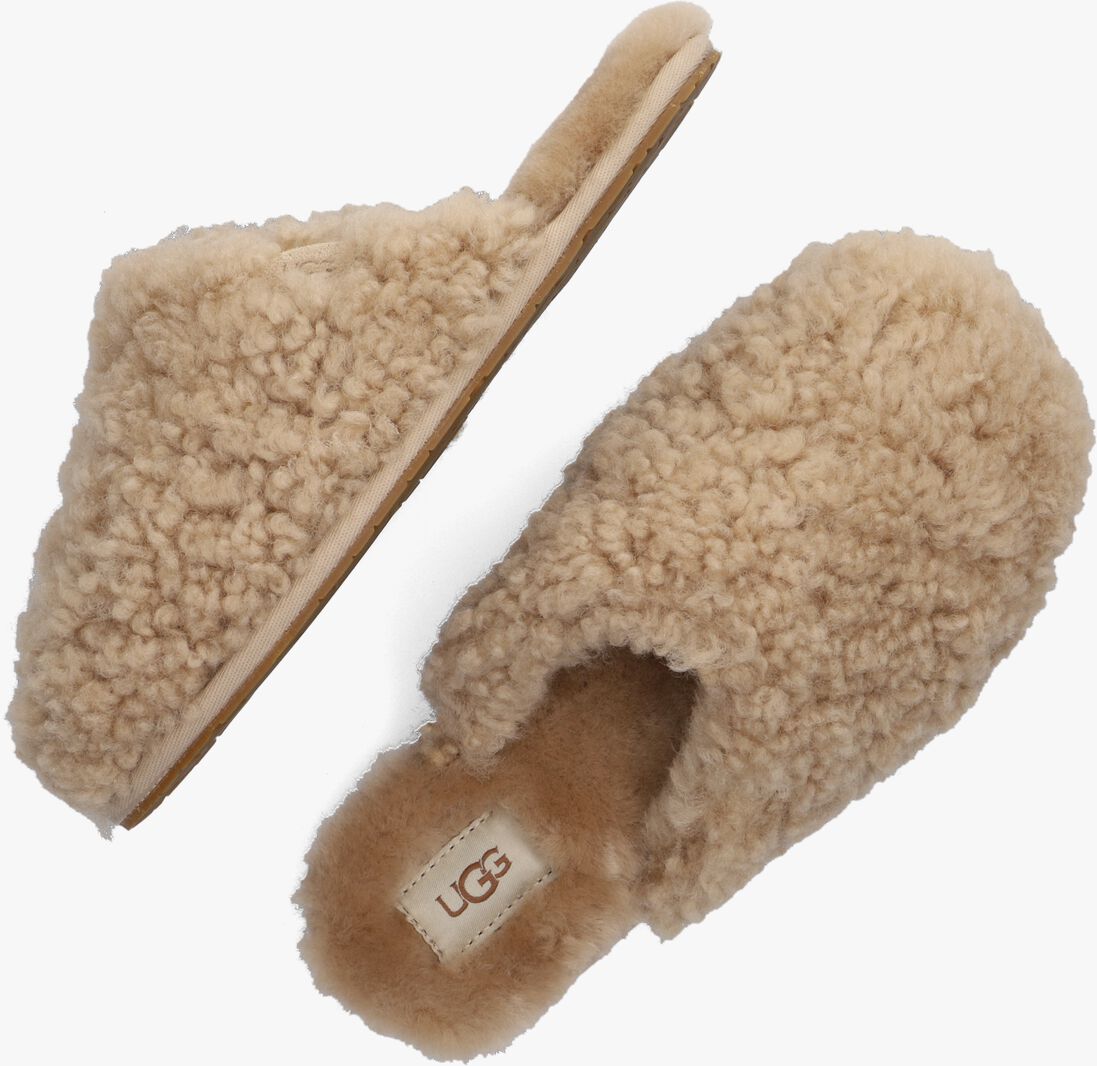 UGG beige ugg pantoffels w maxi curly slide