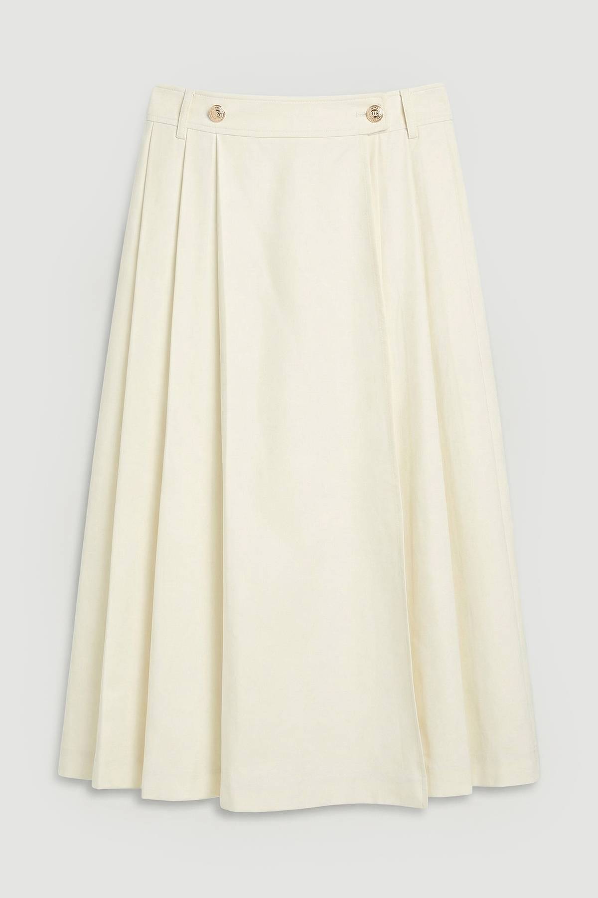 KarenMillen Jupe Midi En Coton Avec Détails Boutons Style Utilitaire