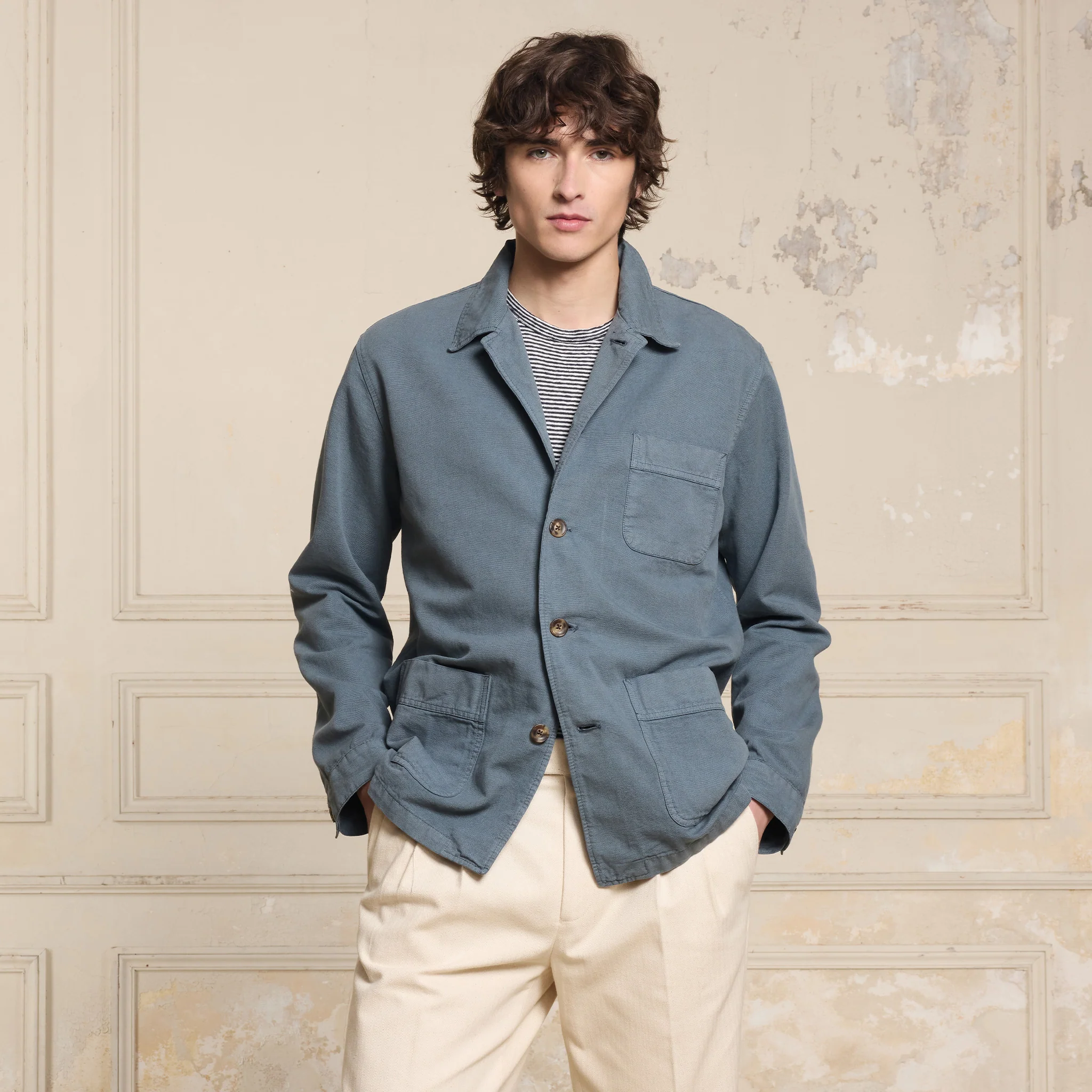 Blue work jacket