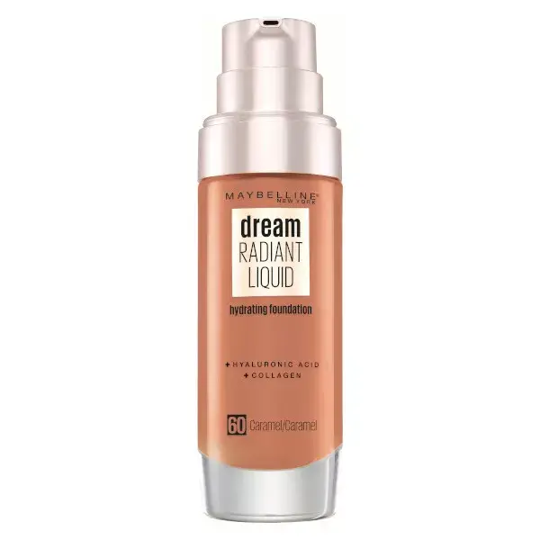 Base líquida Maybelline Dream Satin FPS 13, cor Caramelo 60, 30ml