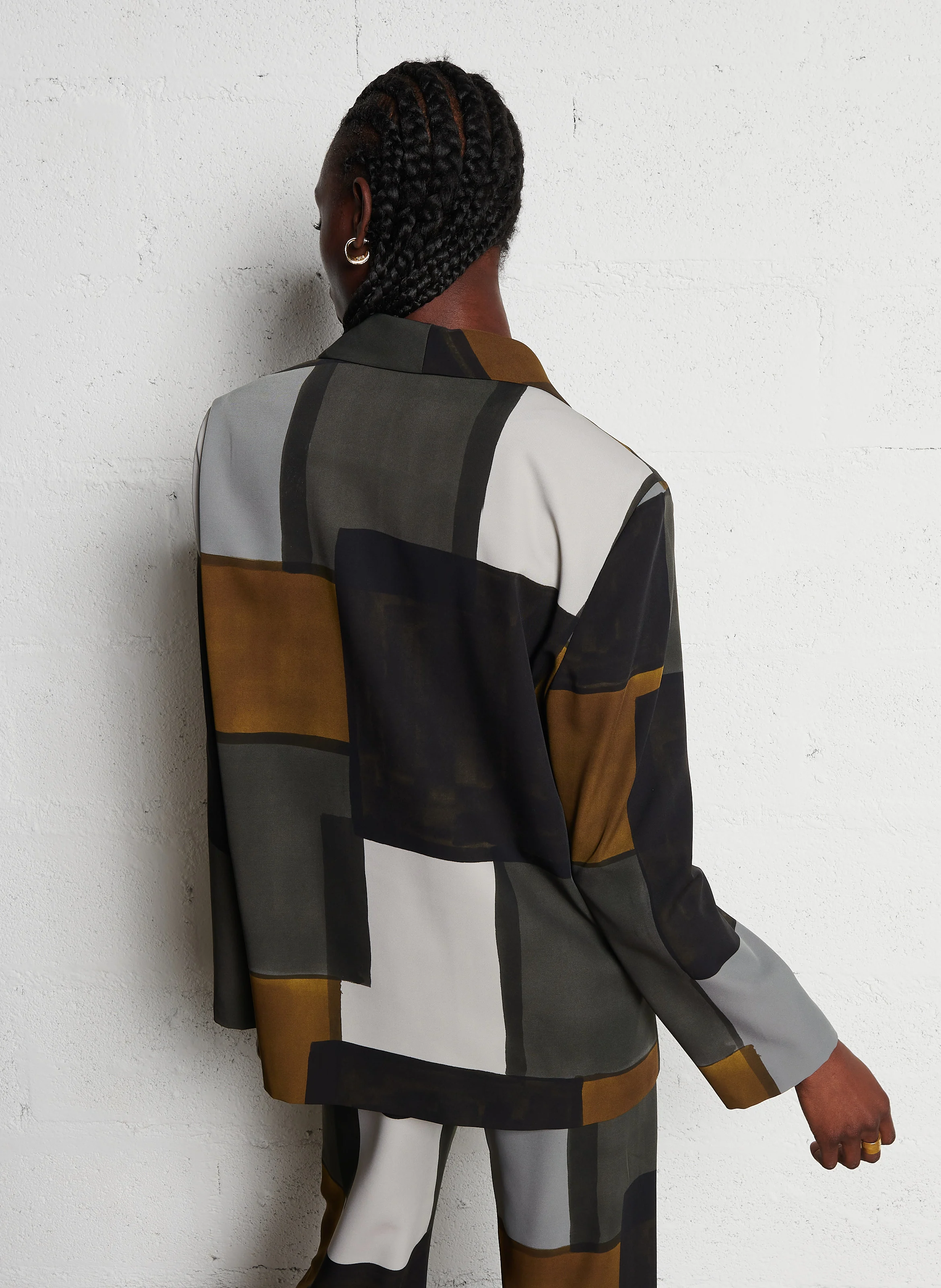 Veste de tailleur imprimée | Gris