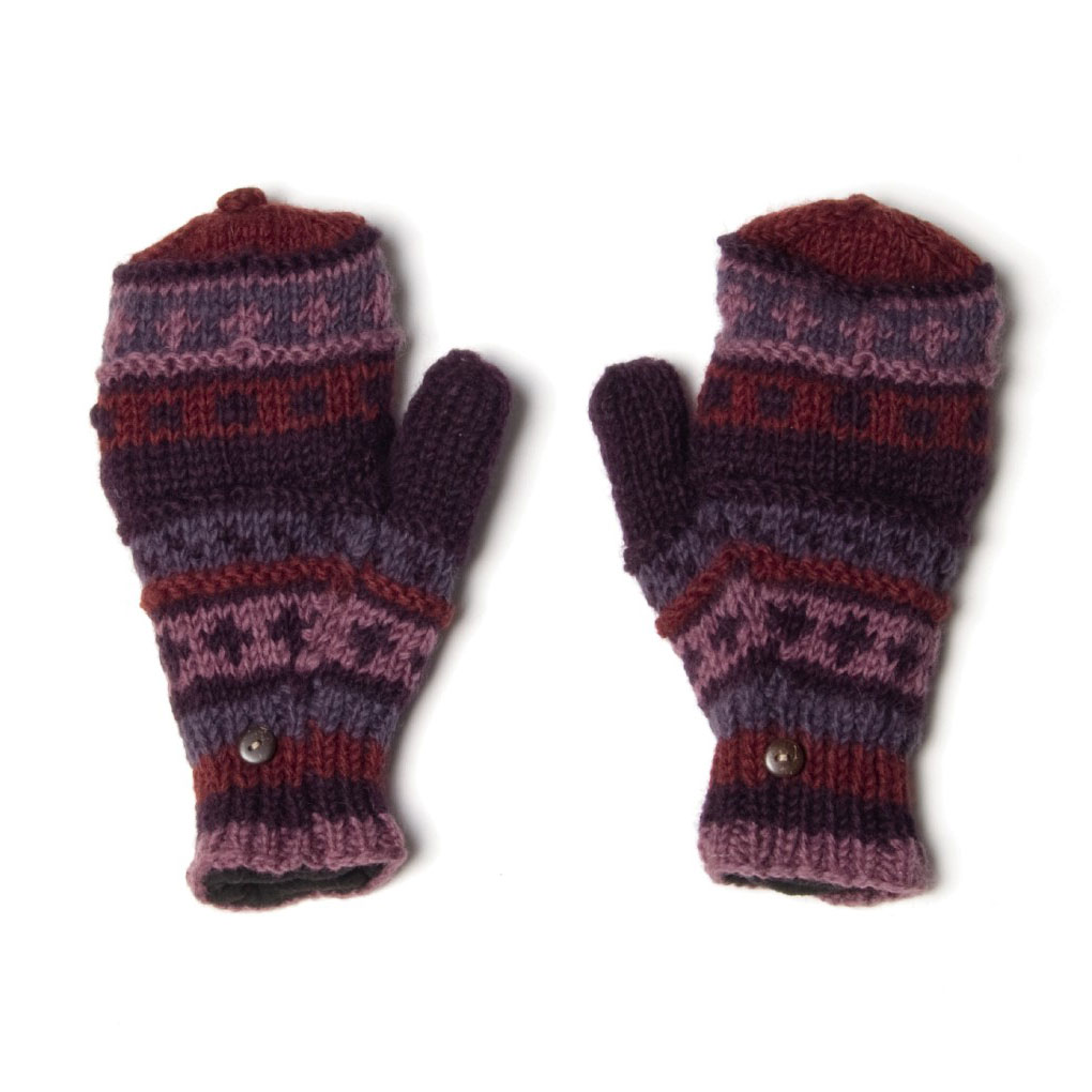 Handschuhe, lila/pink, Finger klappbar günstig bestellen