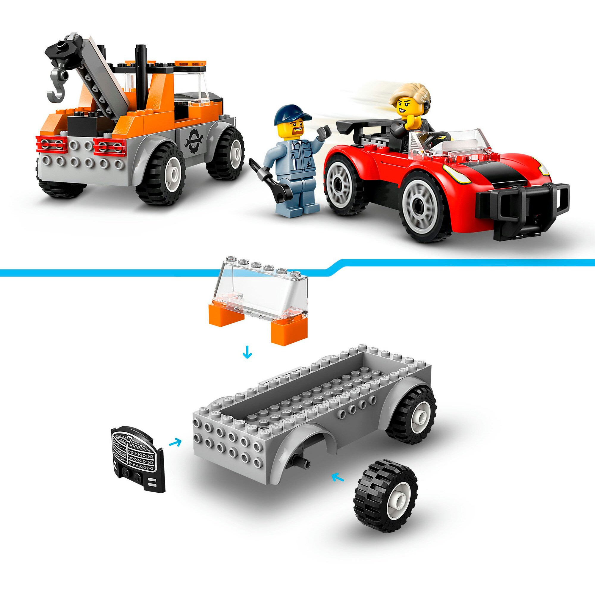 LEGO Konstruktionsspielzeug City Abschleppwagen mit Sportauto