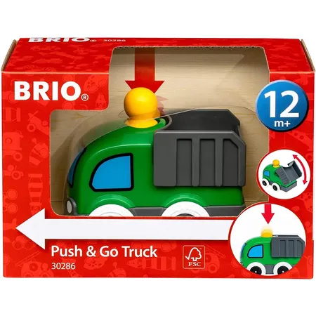 BRIO Push & Go LKW mit kindgerechter Startfunktion und kippbarer Ladefläche