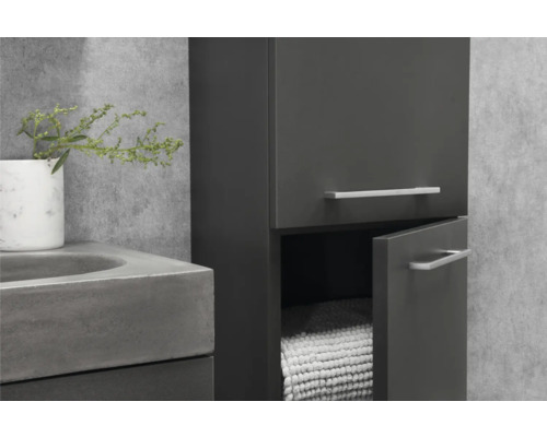 Somero hoge kast, antraciet, hoogte 150 cm, breedte 30 cm, links of rechts te monteren