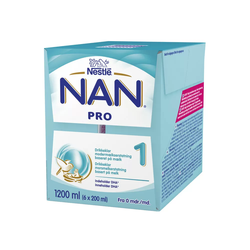 NAN Pro 1 drikkeklar fra fødslen - 6 x 200 ml