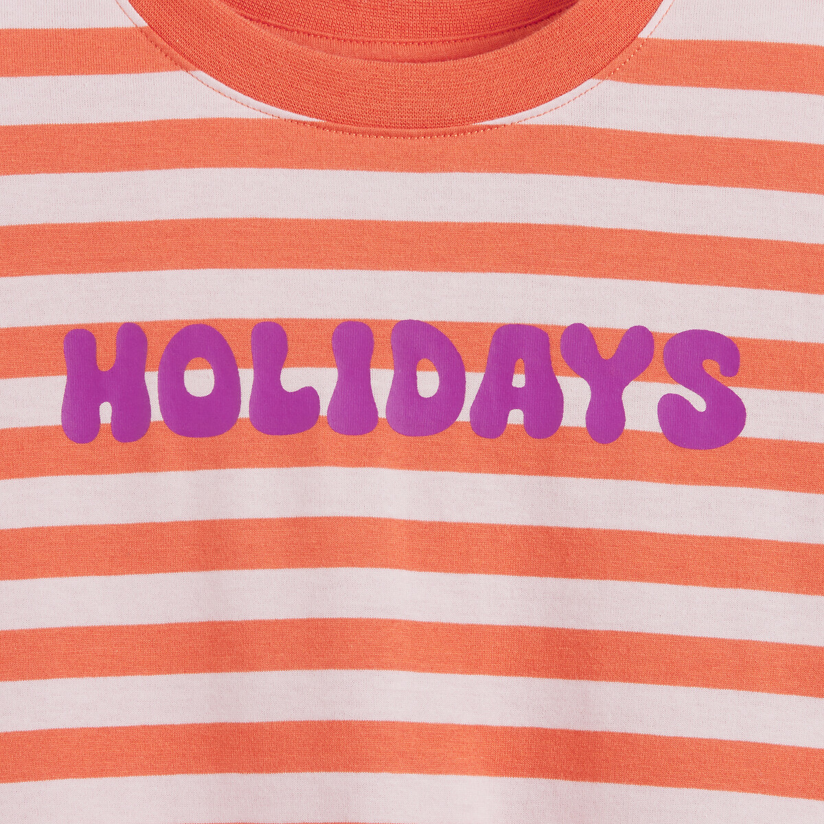 COLEÇÃO LA REDOUTE<br>Camiseta listrada com laço