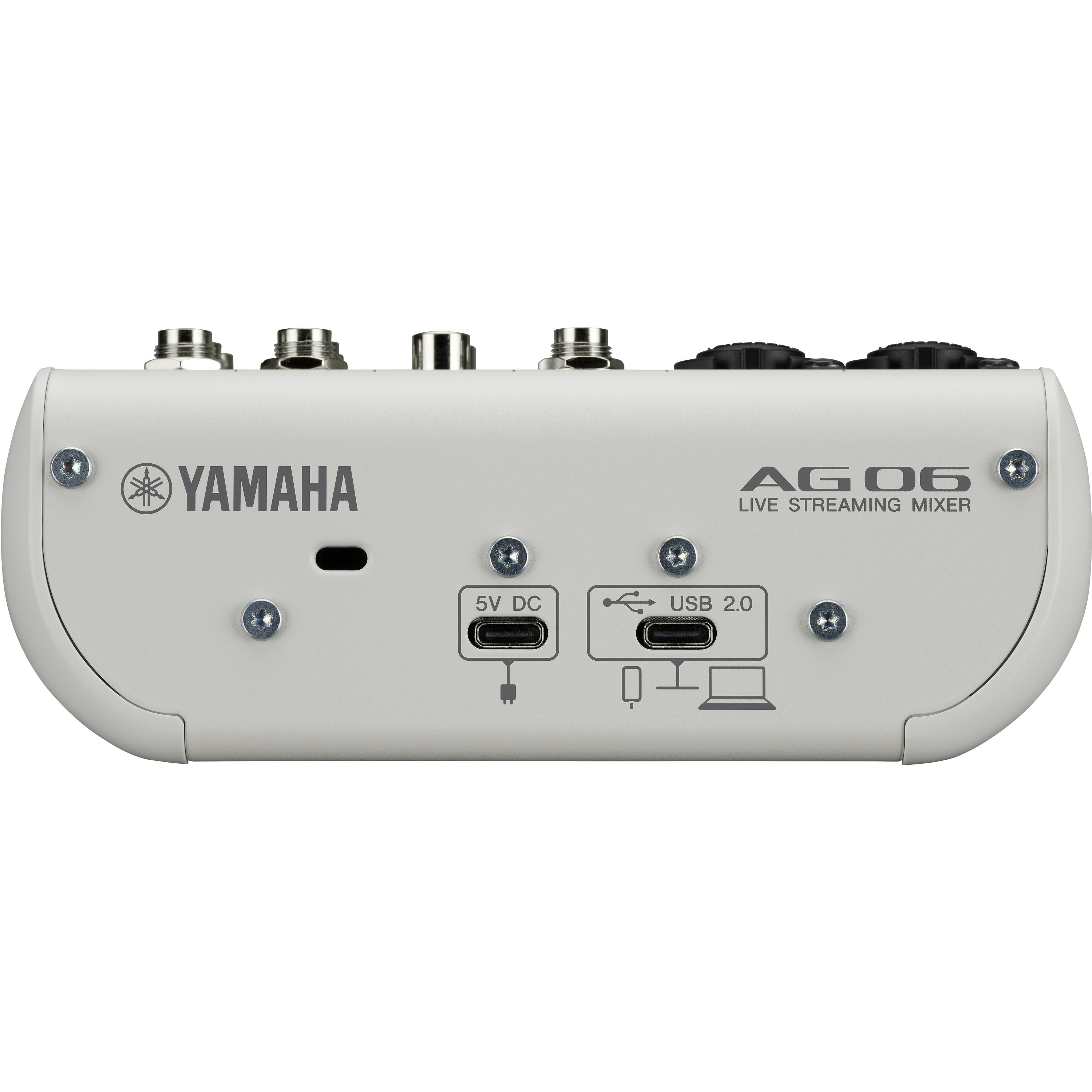 Yamaha AG06MK2W White live streaming mixer