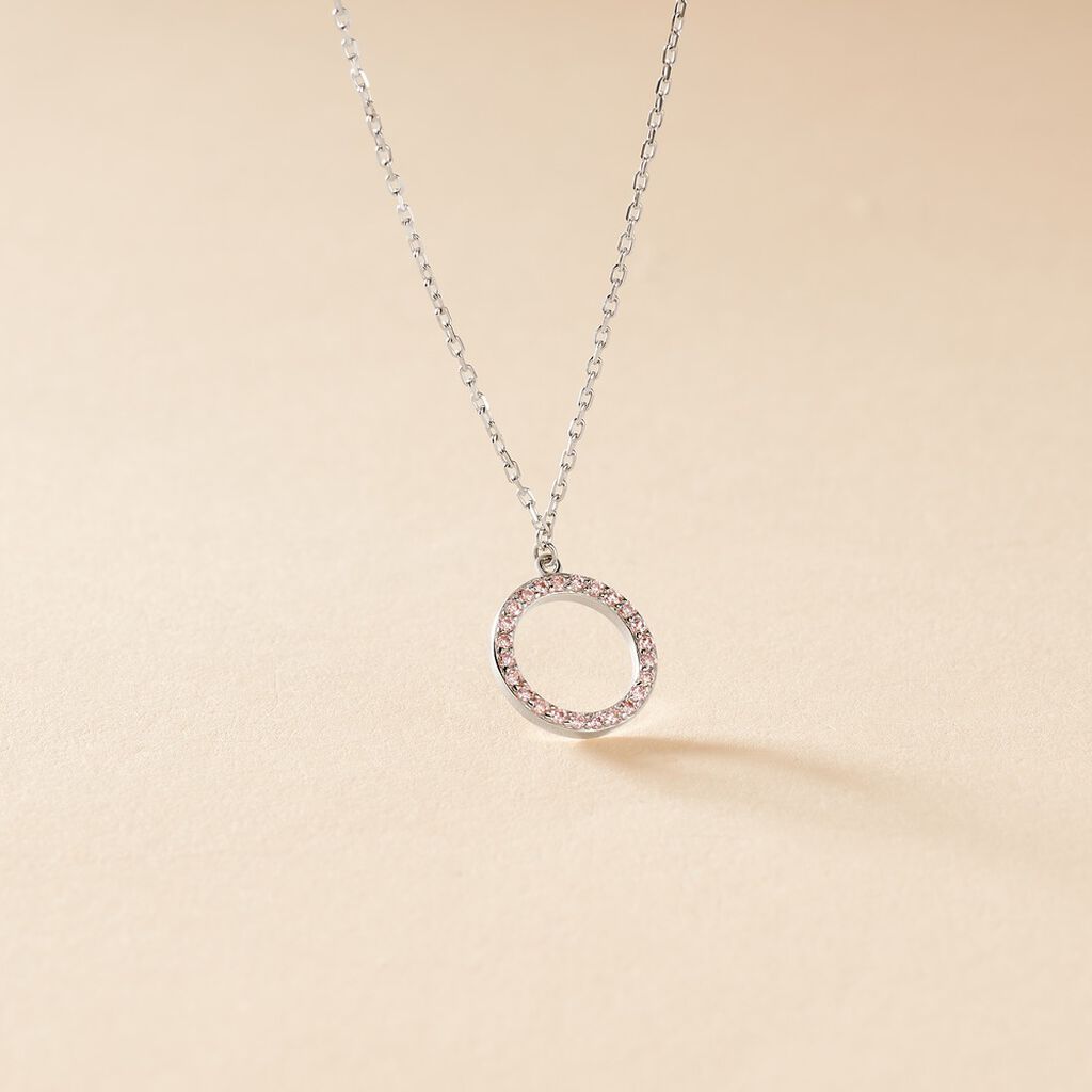 Collier Ambroisie Argent Blanc Oxyde De Zirconium