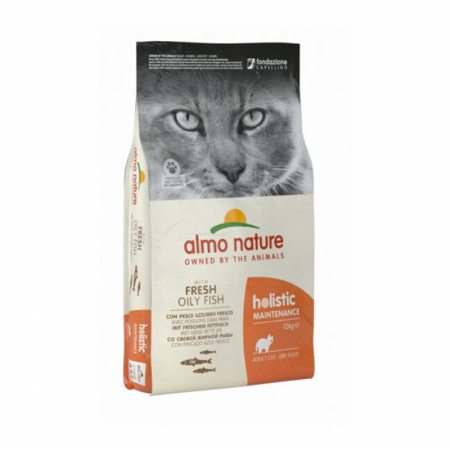 Croquettes Almo Nature Holistic pour chat adulte poisson blanc et riz