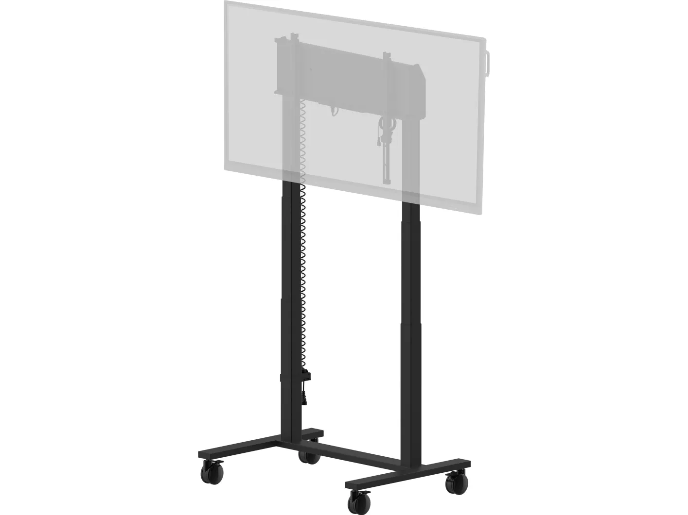 Iiyama MD-CAR2031-B1 - Vogn med hjul - dobbeltkolonne motoriseret - for fladt panel - med anti-kollision - sort - skærmstørrelse: 55