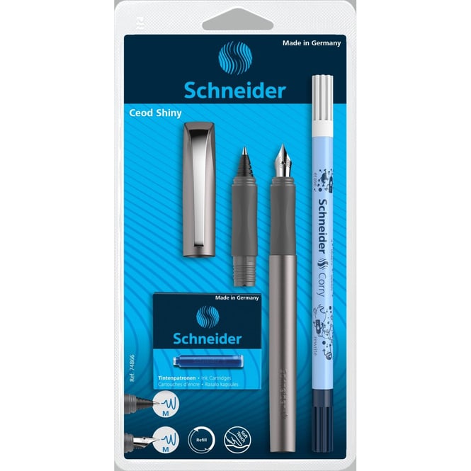 Schneider - Tintenroller und Füller-Set - Ceod Shiny Graphit