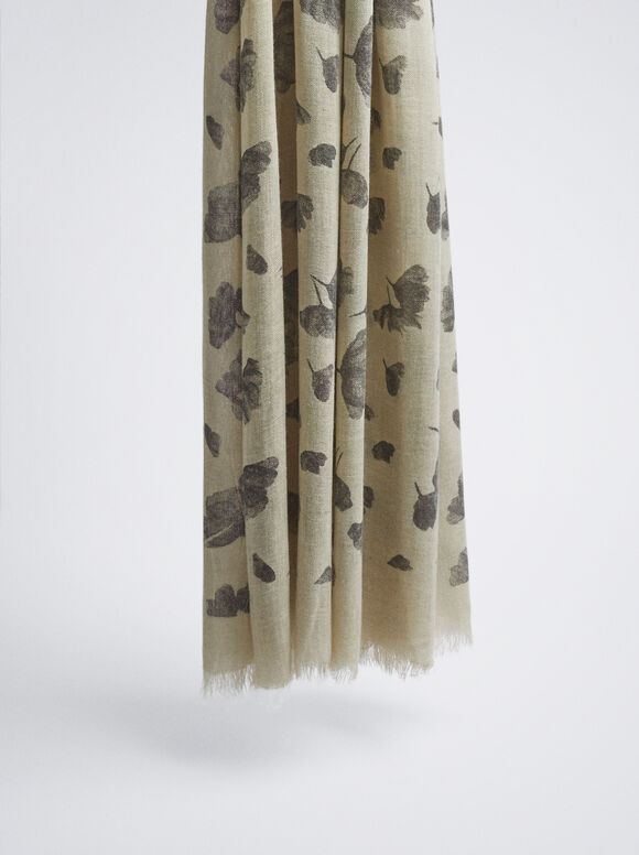 Pañuelo Con Estampado Floral - Raw