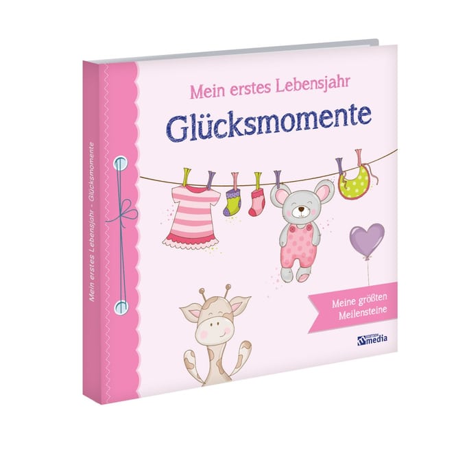 Babyalbum - Mein erstes Lebensjahr - Glücksmomente - rosa
