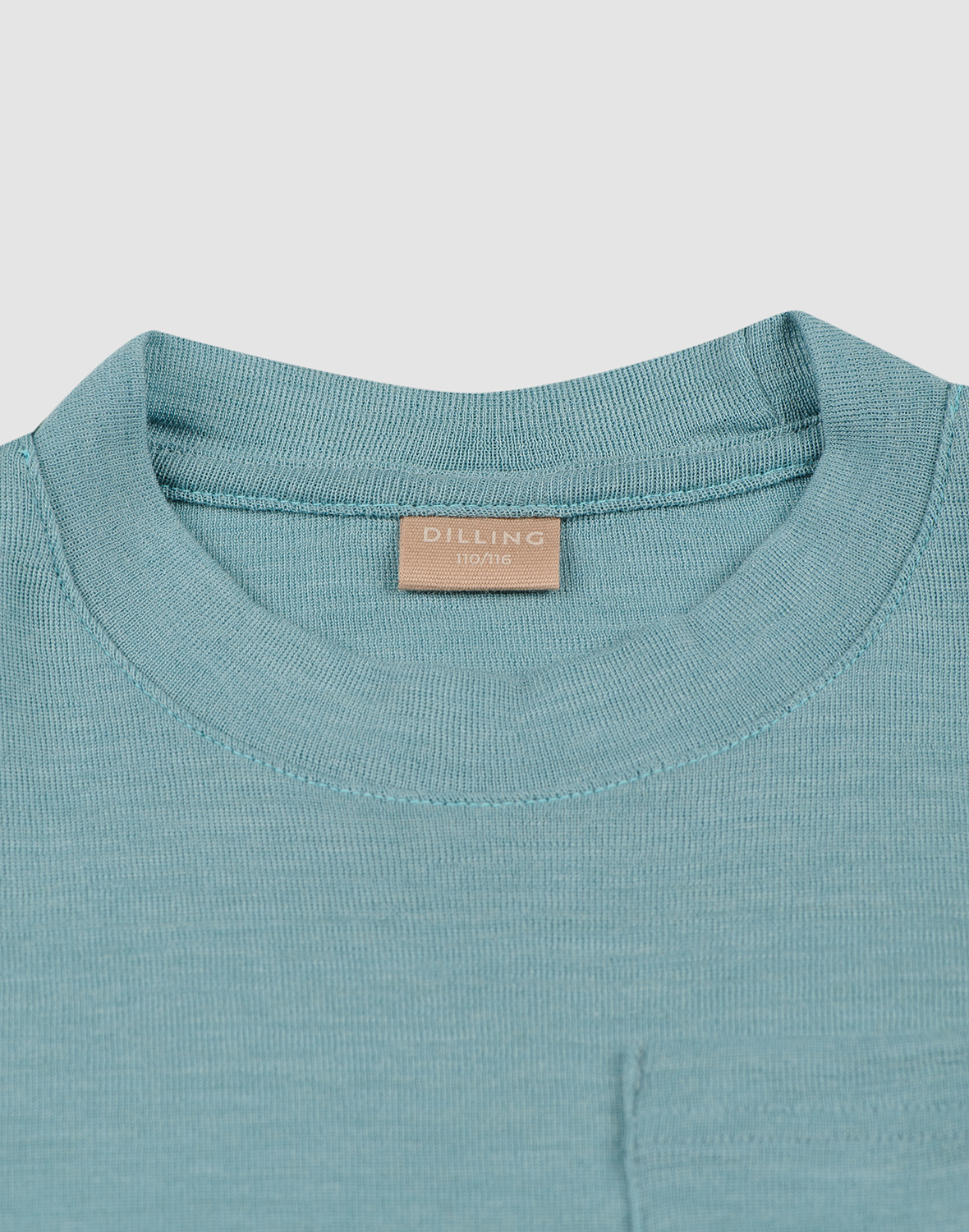 T-shirtjurk met zak van merinowol/zijde voor kinderen -