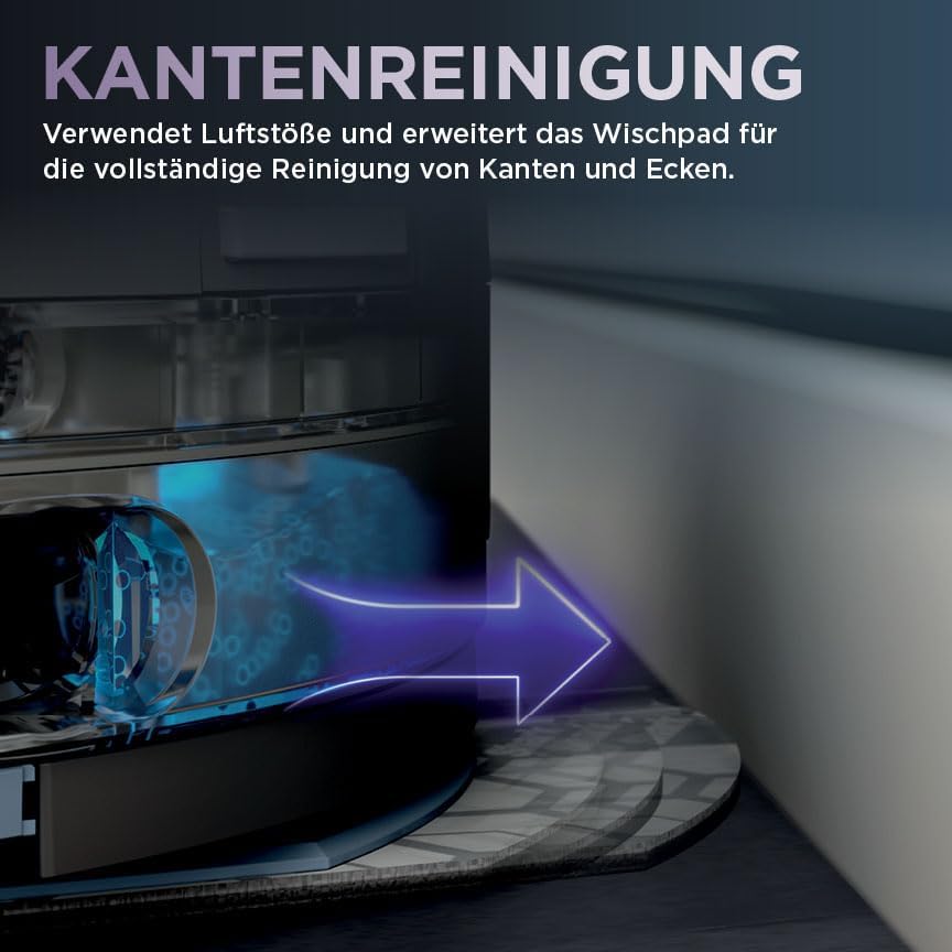 Shark PowerDetect 2-in-1 Saugroboter & Wischroboter, NeverTouch Pro 60-Tage-Selbstentleerung, selbständiges Nachfüllen, 3D-/ LiDAR-Navigation, NeverStuck, App-Steuerung, Schwarz RV2800YEEU