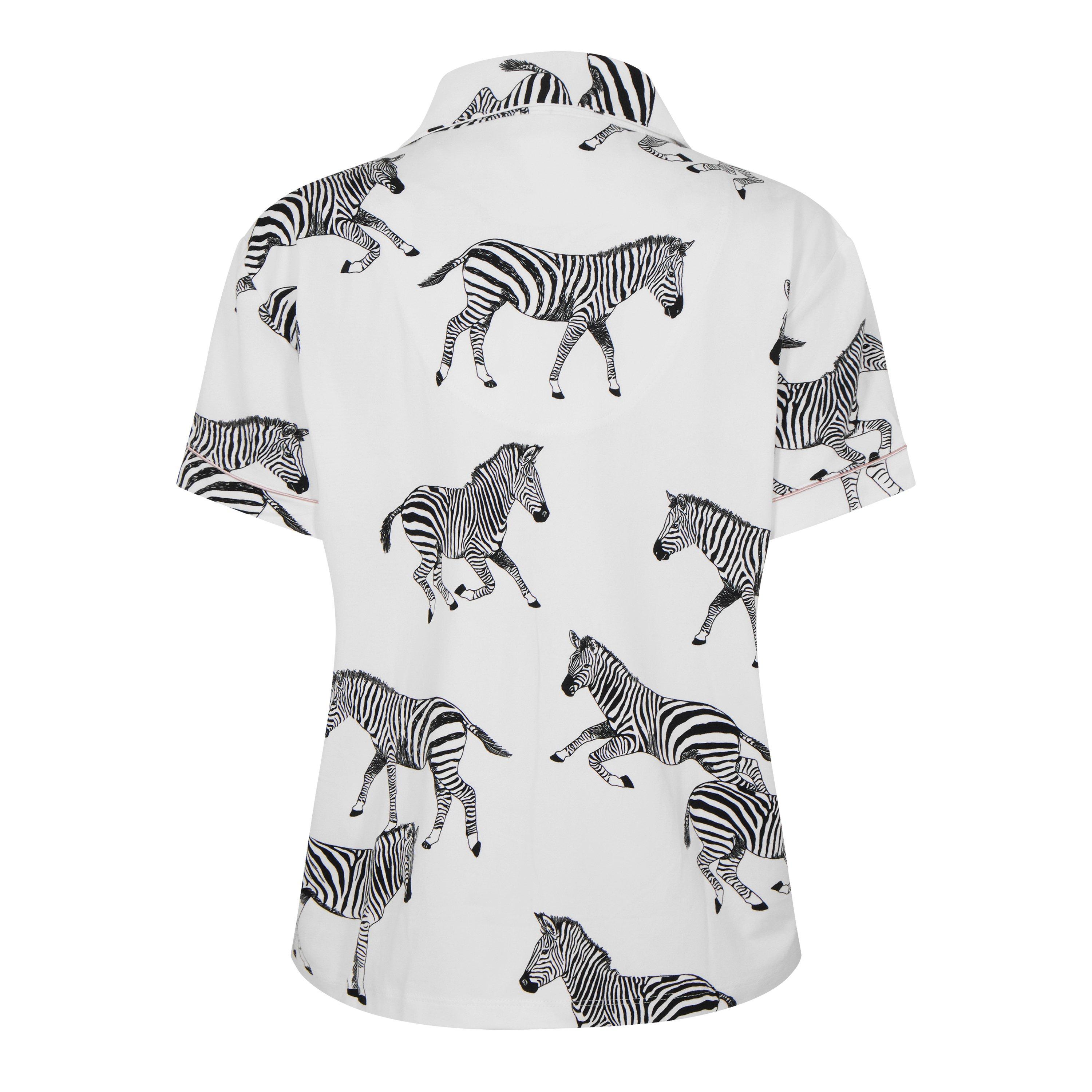 Chelsea Peers Zebra Print Short Pyjama Set