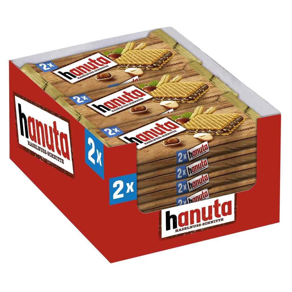 Ferrero Hanuta Doppelpack 18x 44g=792g MHD:19.6.25