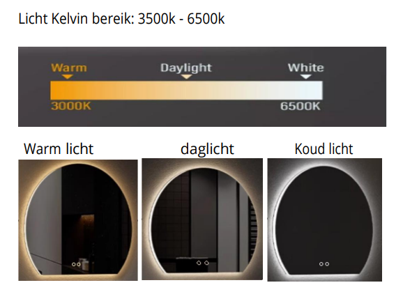 Sanigoods Sunrise spiegel met verlichting en verwarming 120x100cm