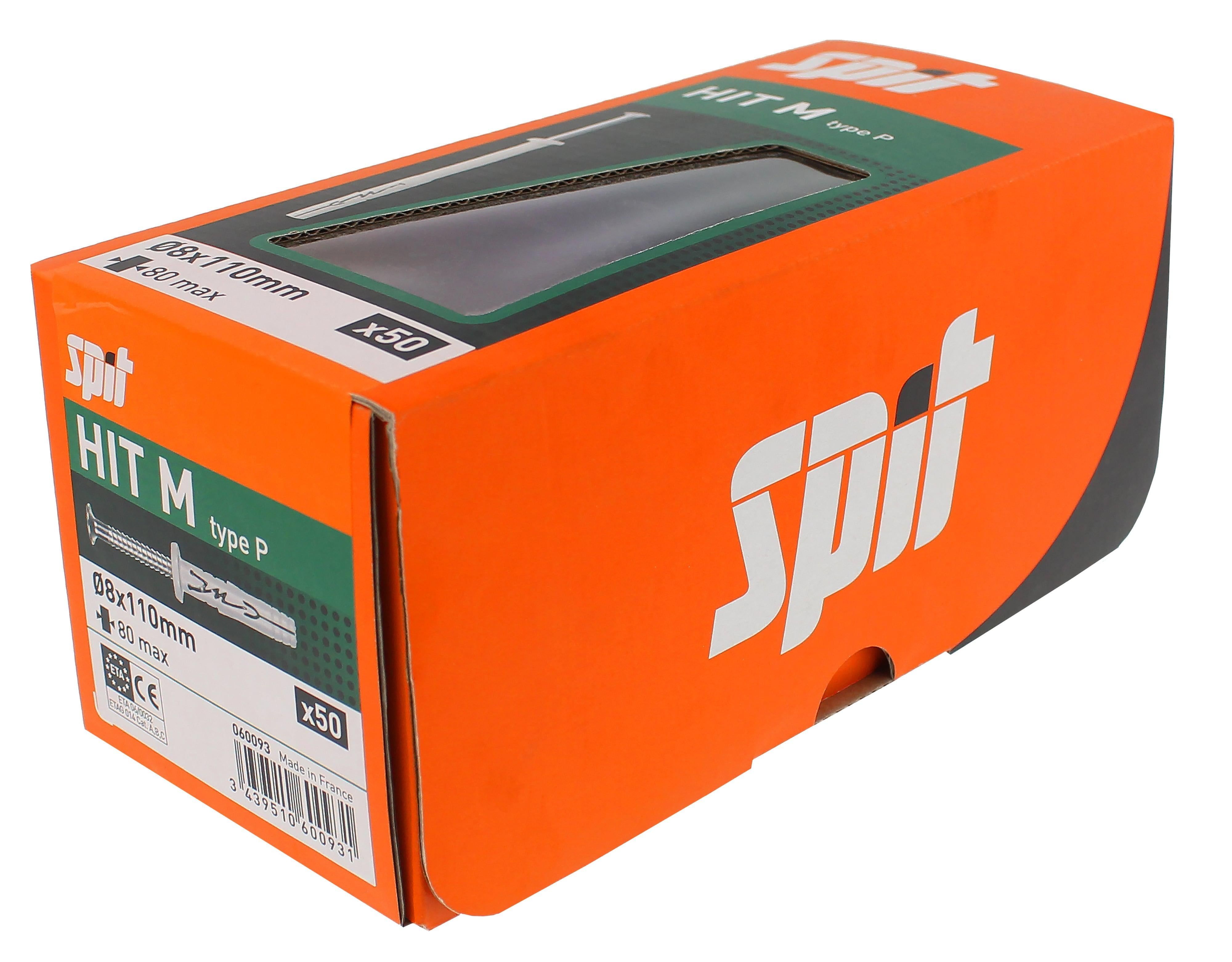 Spit Hit m Slagplug 8x110/80 met kraag - 060093