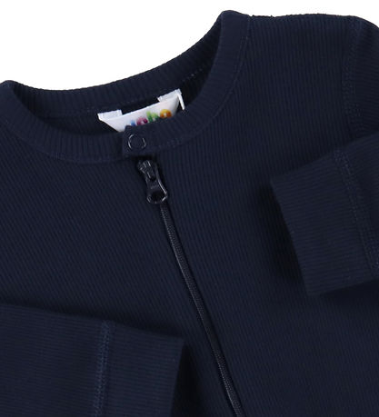 Joha Strampler m. Fuß - Rib - Navy