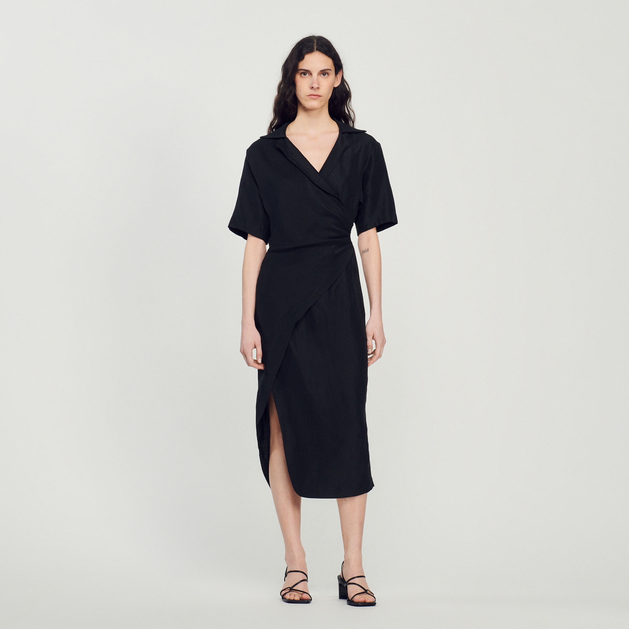 Robe drapee asymetrique