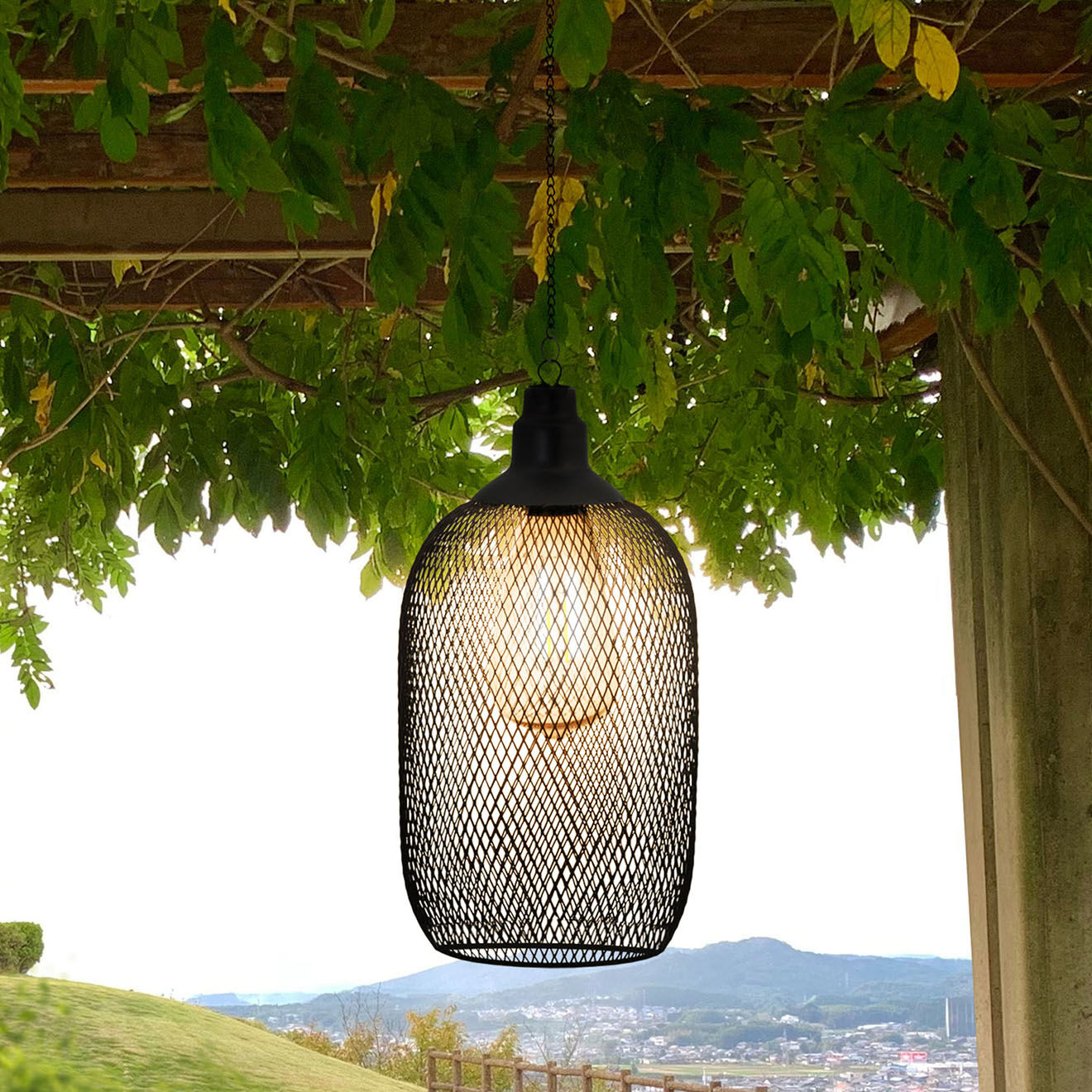 Pratik Garden Lampe solaire filaire noire - 15x15x30 cm