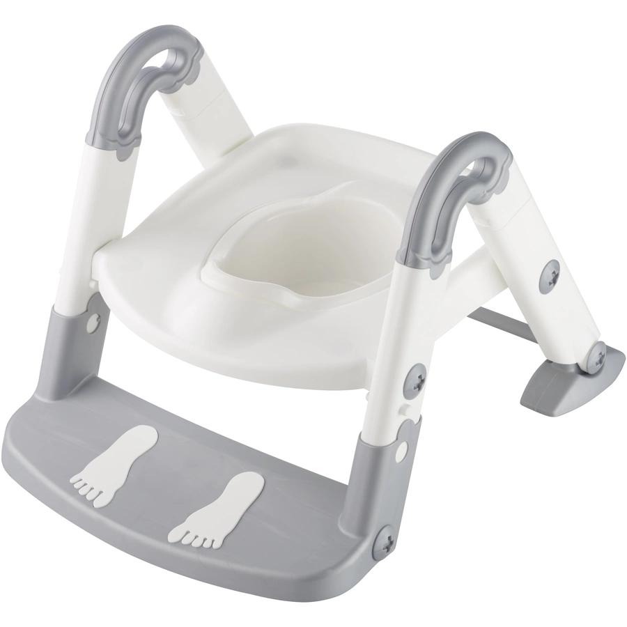Rotho Babydesign Toilettentrainer Kidskit 3-in-1 silbergrau  weiß