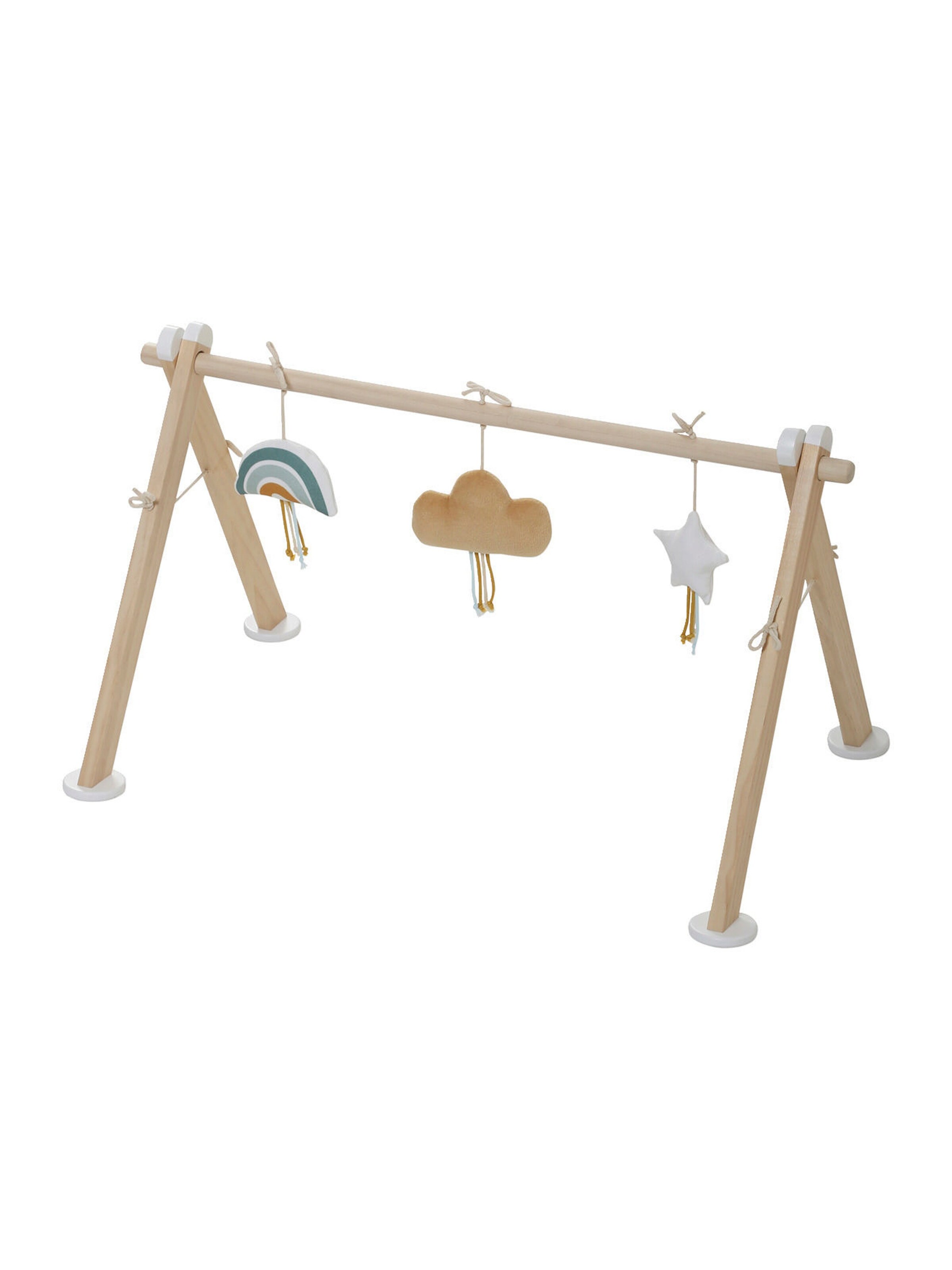 Vertbaudet Baby Spielbogen aus Holz FSC® beige/wolke und sterne