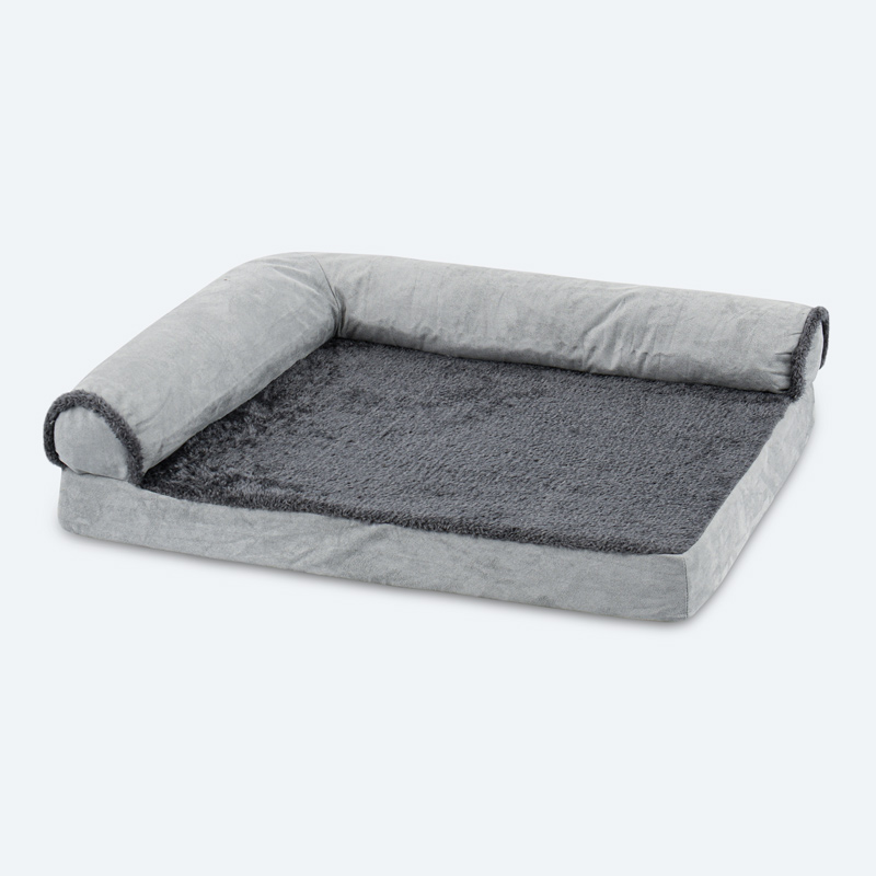 Coussin d'angle pour animaux gris