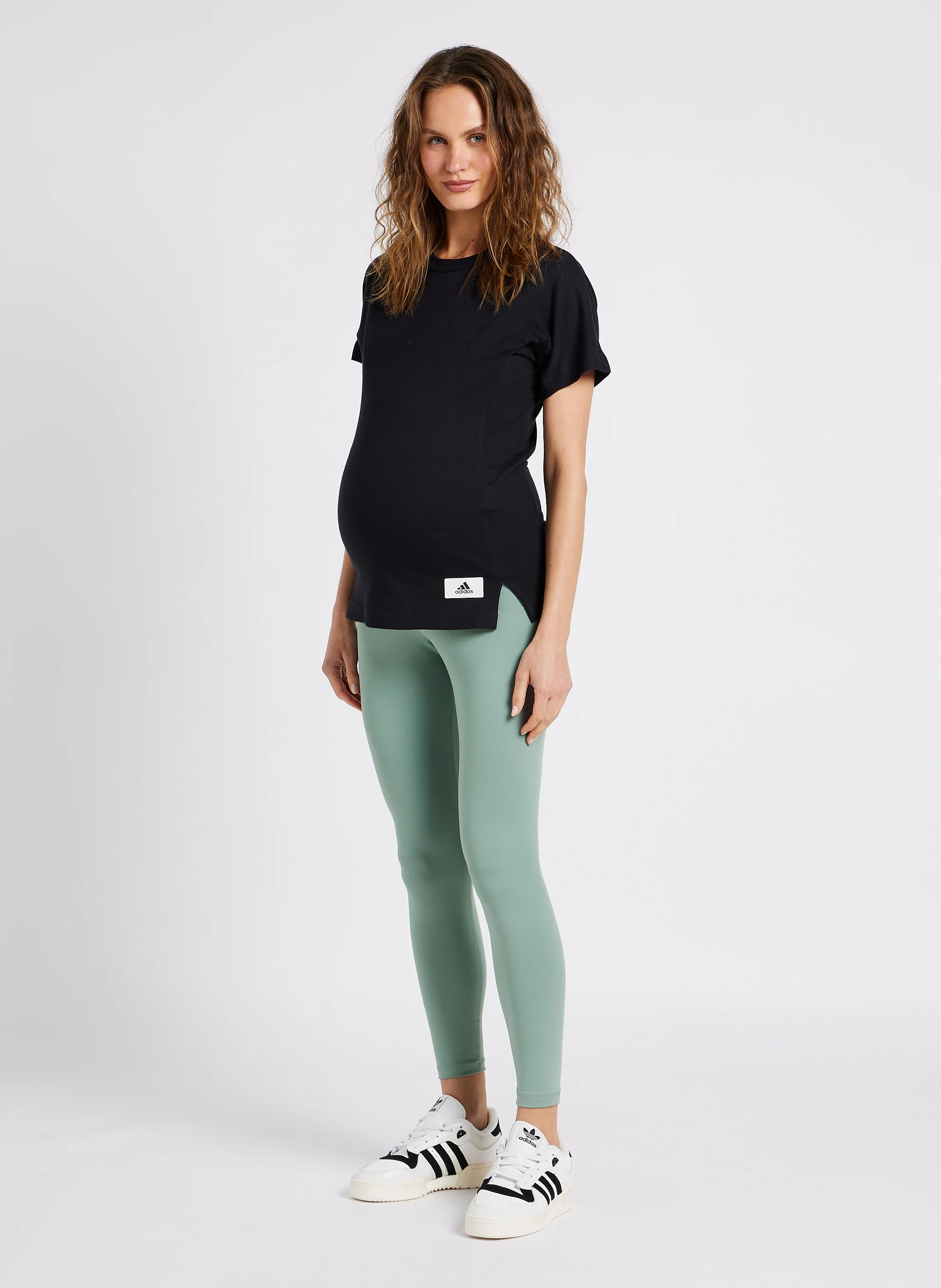 TE 78 TIG MAT - Legging de sport de grossesse taille haute | Vert