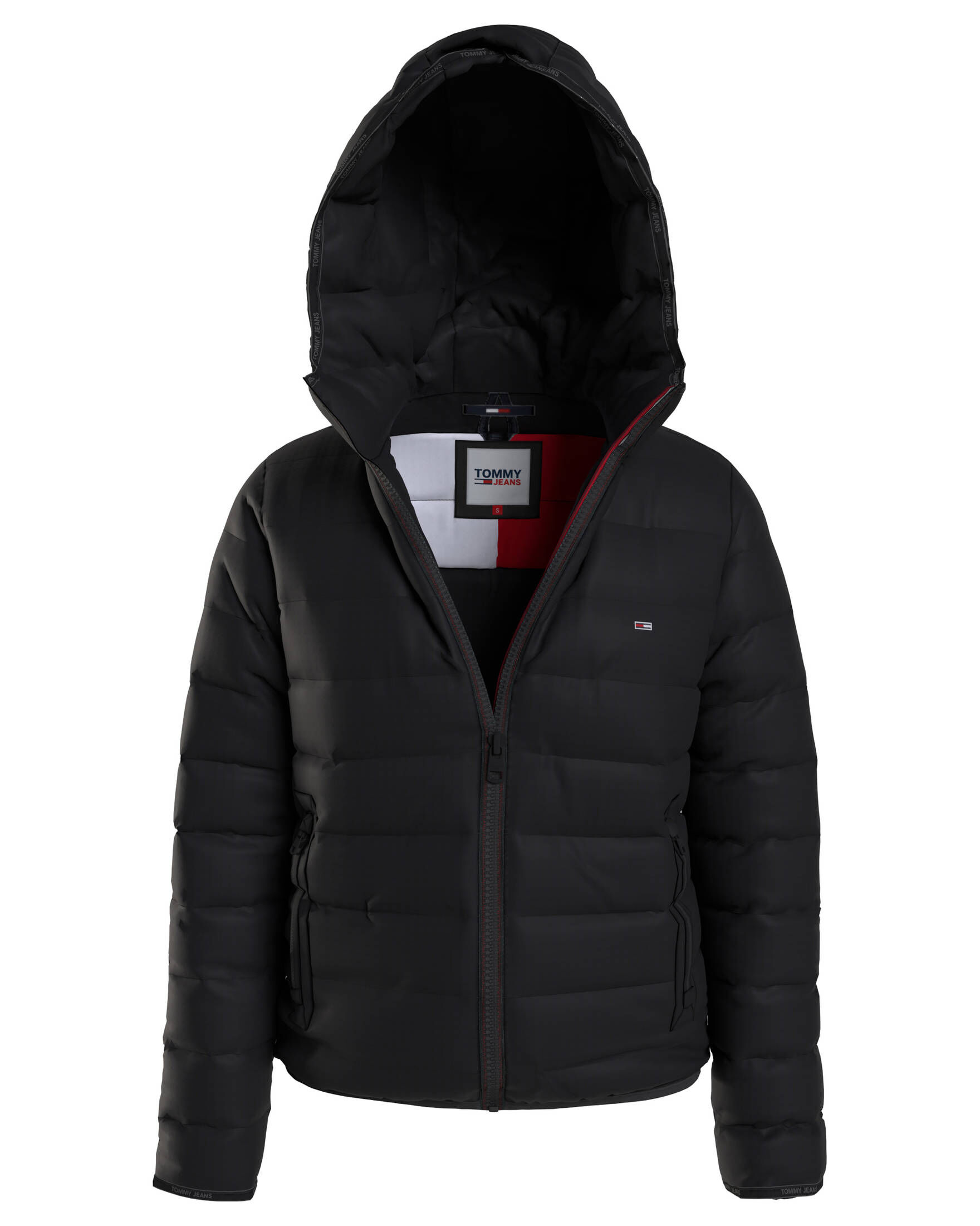 Tommy Jeans| Damen Steppjacke mit Kapuze TJW QUILTED TAPE HOODED JACKET