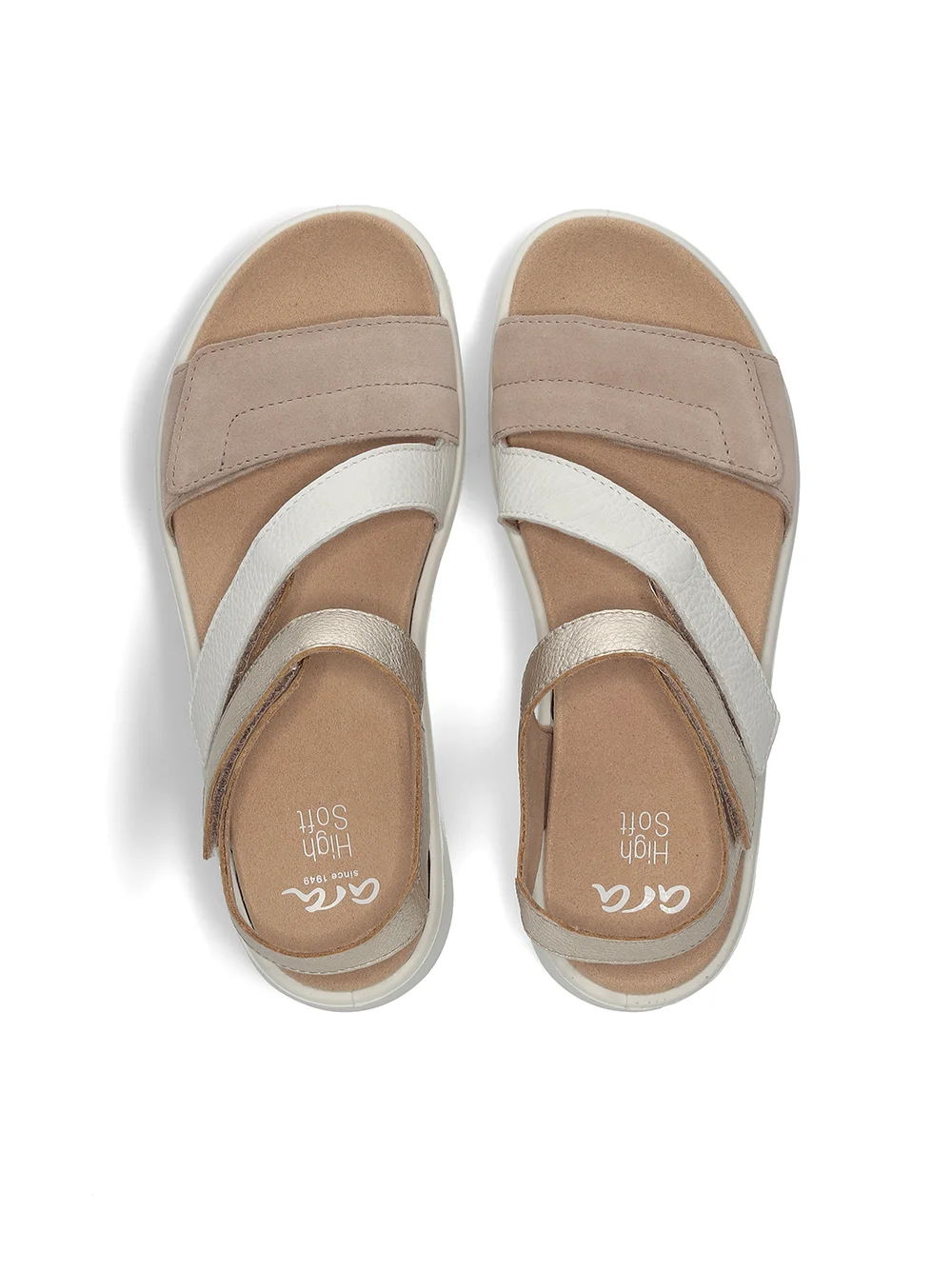 Sandale Madeira sand weiß platin