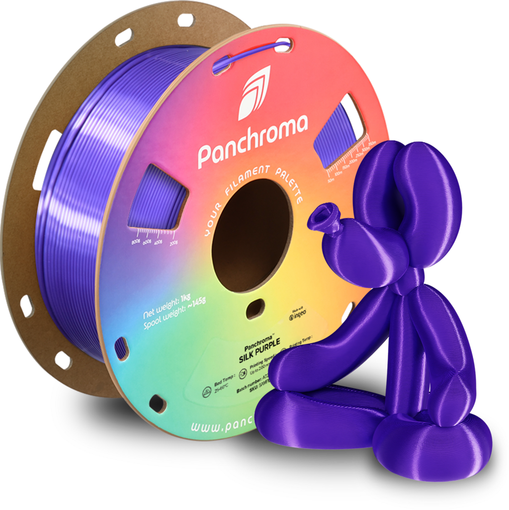 Polymaker  Panchroma™ PLA Silk Purple, 1,75 mm / 1000 g    Der Glanz der Eleganz in Purple