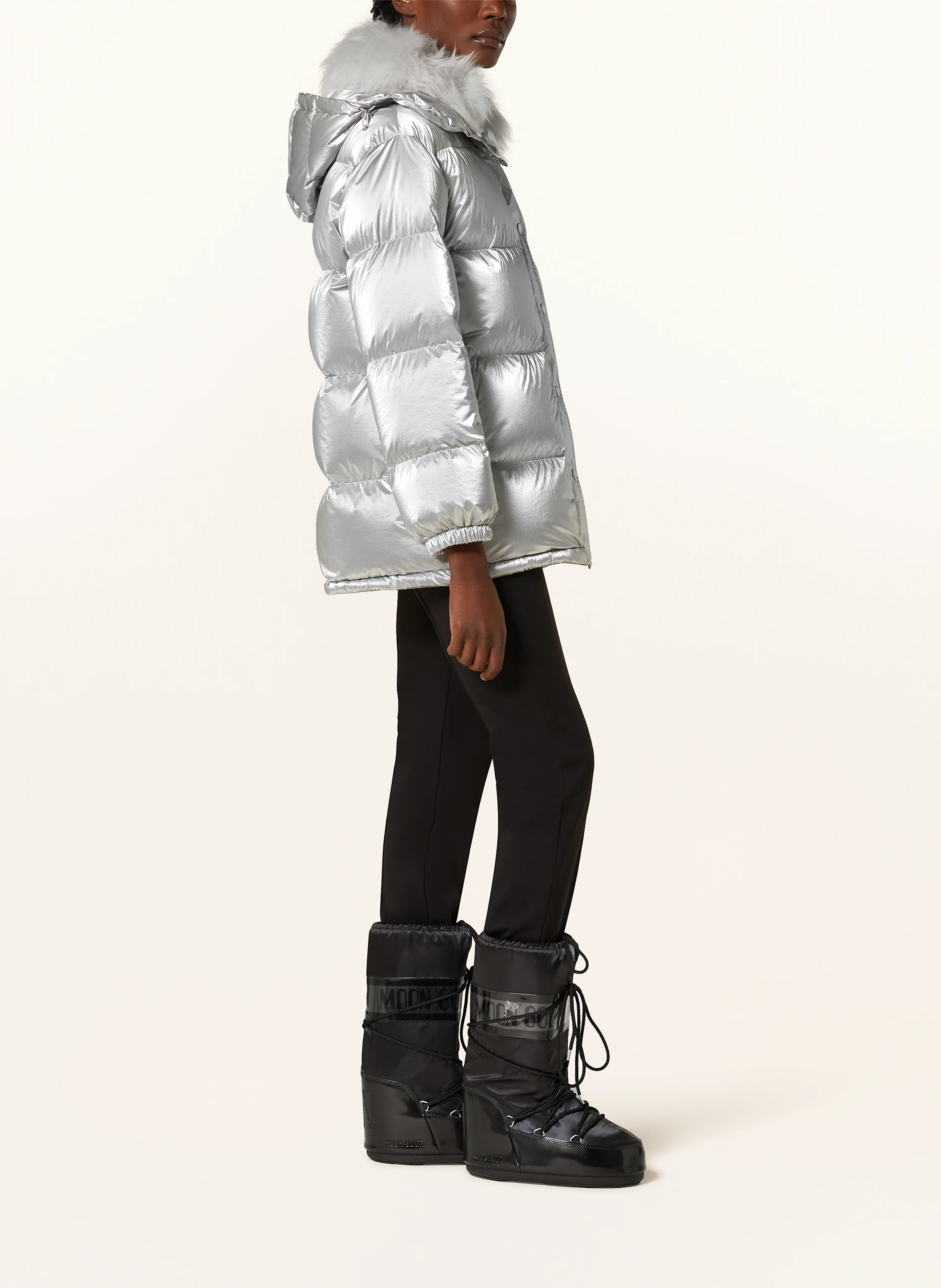 MONCLER Daunenjacke HANAU mit abnehmbarer Kapuze und Kunstfell