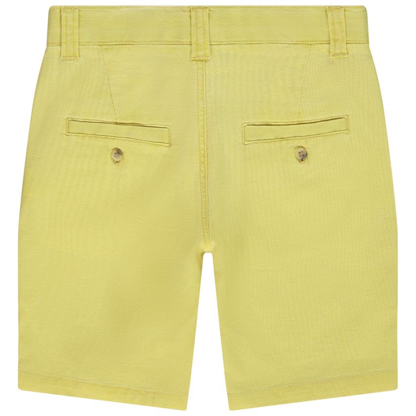 Bermuda uni en toile pour garçon - Jaune