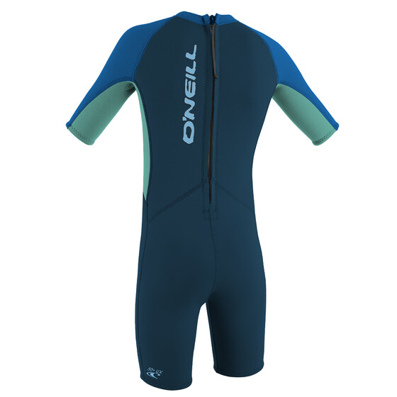 O'Neill Kinder Neoprenanzug Toddler Reactor-2 2mm Back Zip S/S Spring - Boys Slate/LtAqua/Ocean SU24