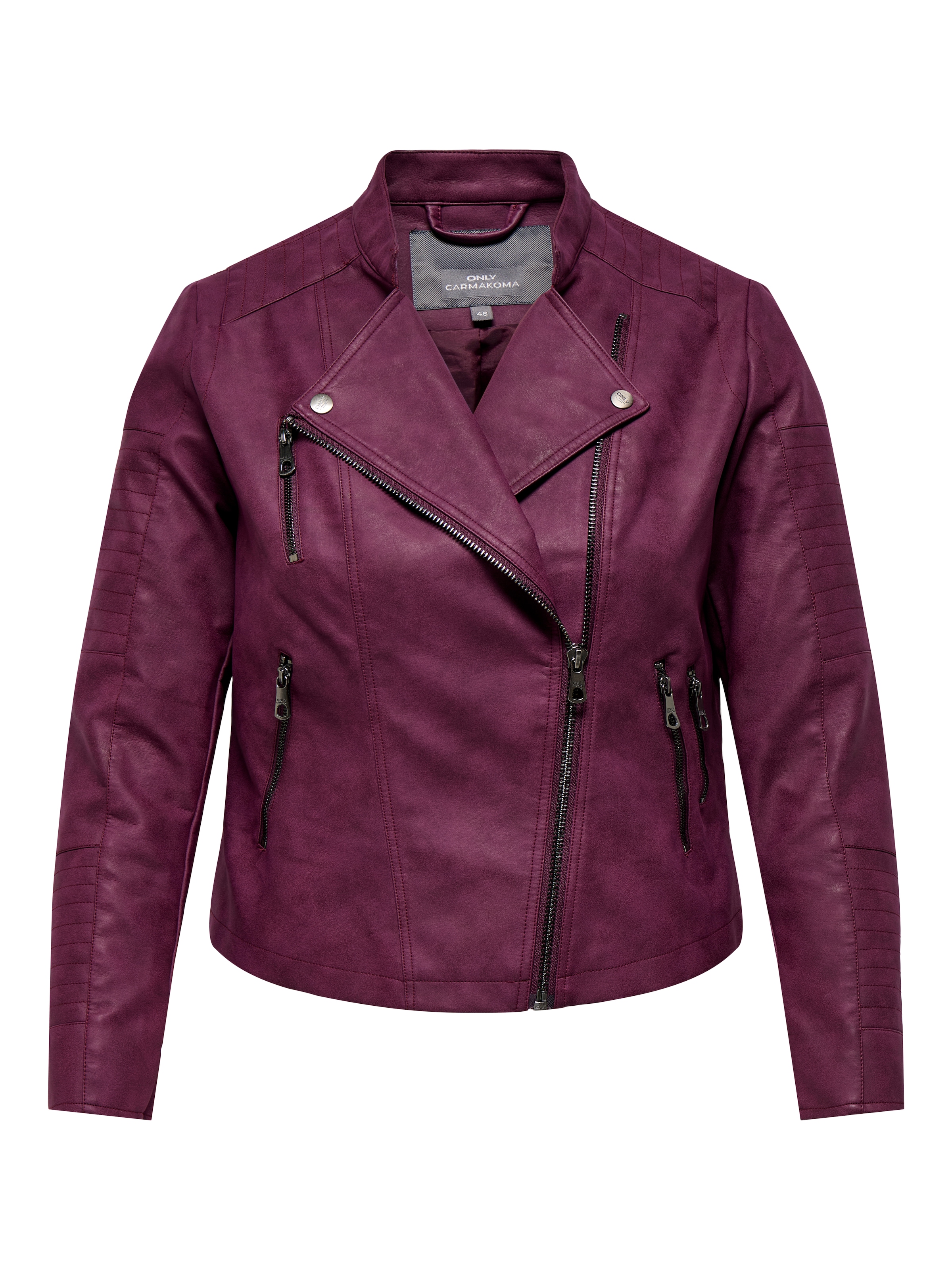 ONLY CARMAKOMA Lederimitatjacke »CARAVANA FAUX LEATHER BIKER OTW« mit Biker-Details