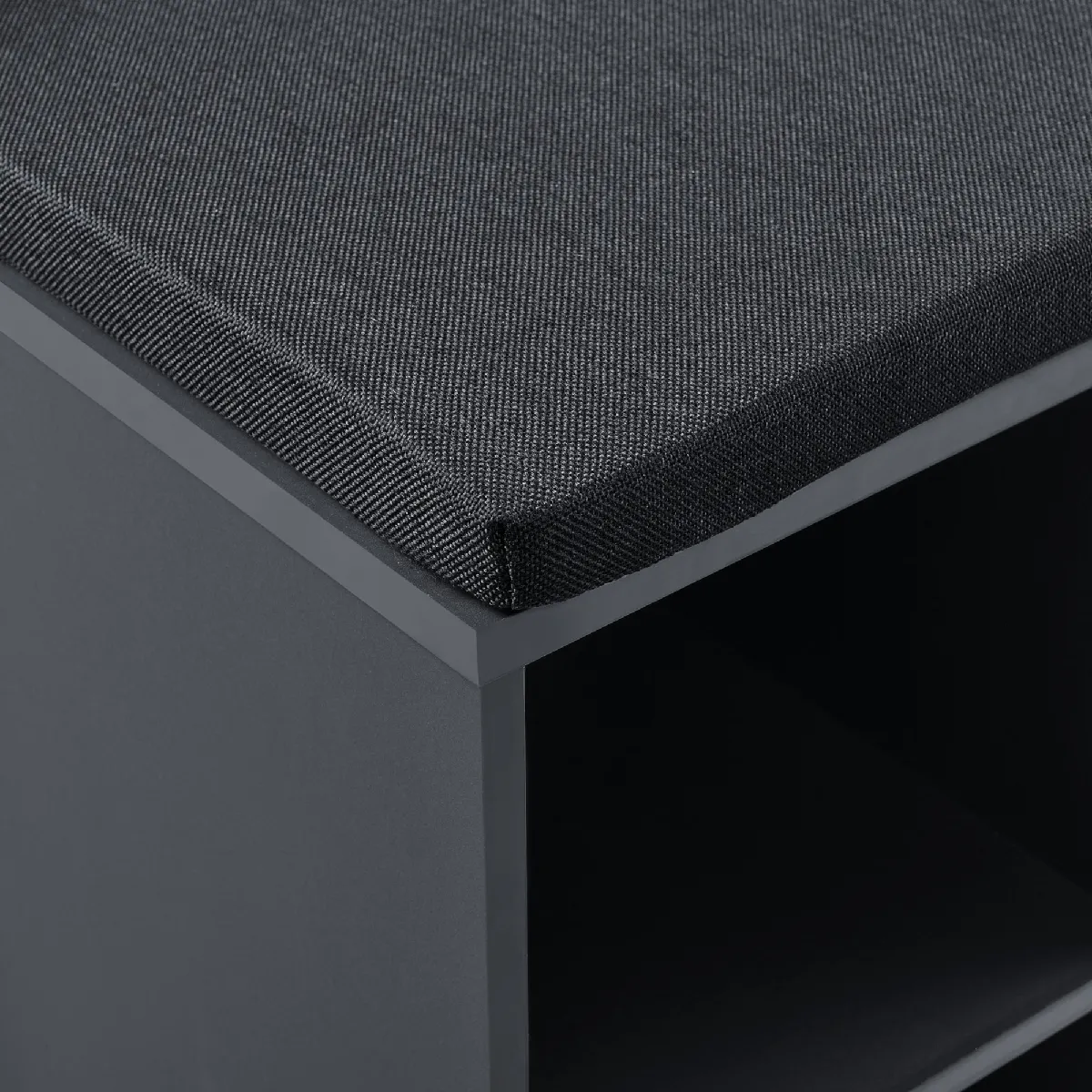 Helloshop26 Meuble à Chaussures Banquette - Gris et Noir
