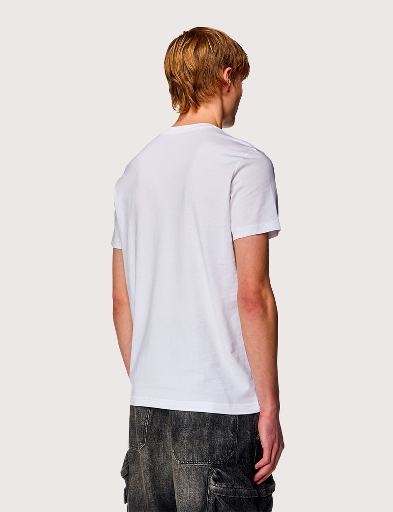 DIESEL T-SHIRT HOMME DIEGOR K74 LOGO POITRINE BLANC