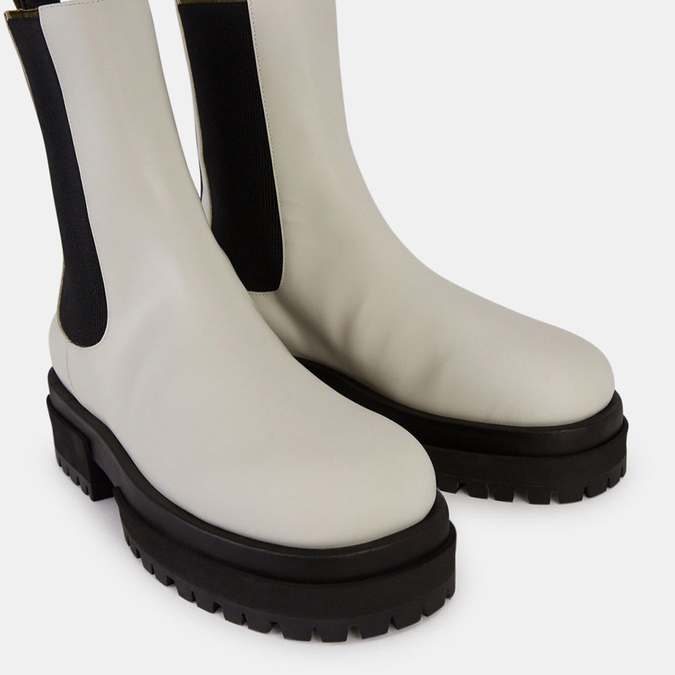 Maria Luca Chelsea boots en Cuir blanches