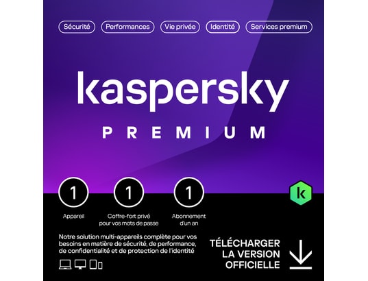KASPERSKY - PREMIUM 1PC 1an Version téléchargeable