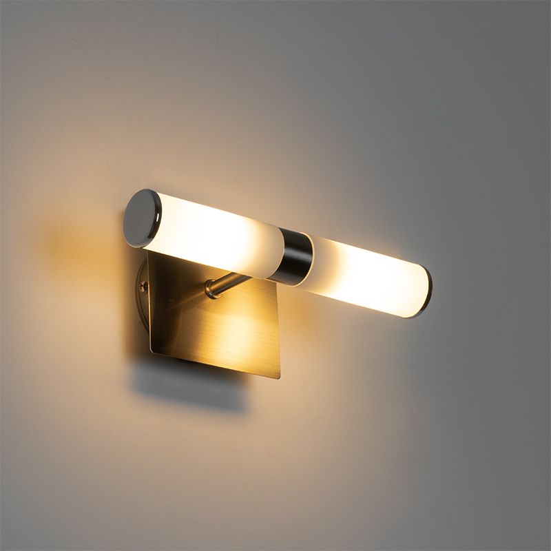 Moderne badkamer wandlamp staal IP44 2-lichts - Bath