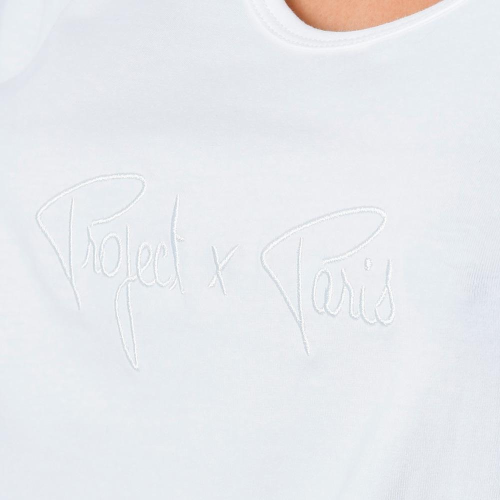 Project X Paris T-shirt Blanc Femme Project X Paris Broderie