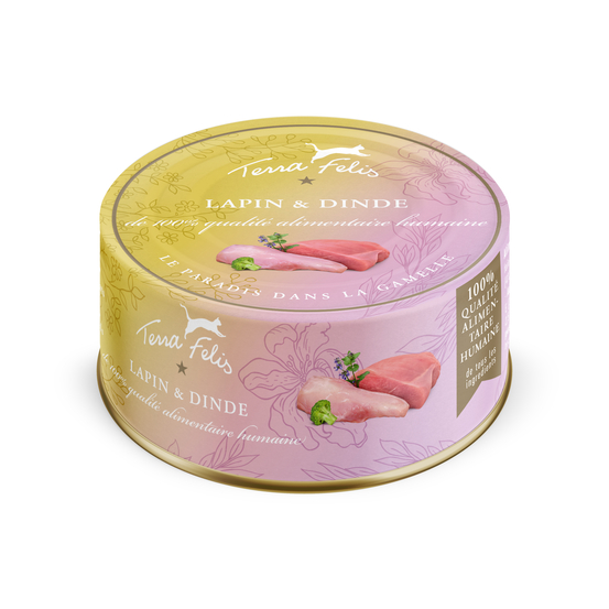 Pâtée pour chat au lapin & dinde 80g