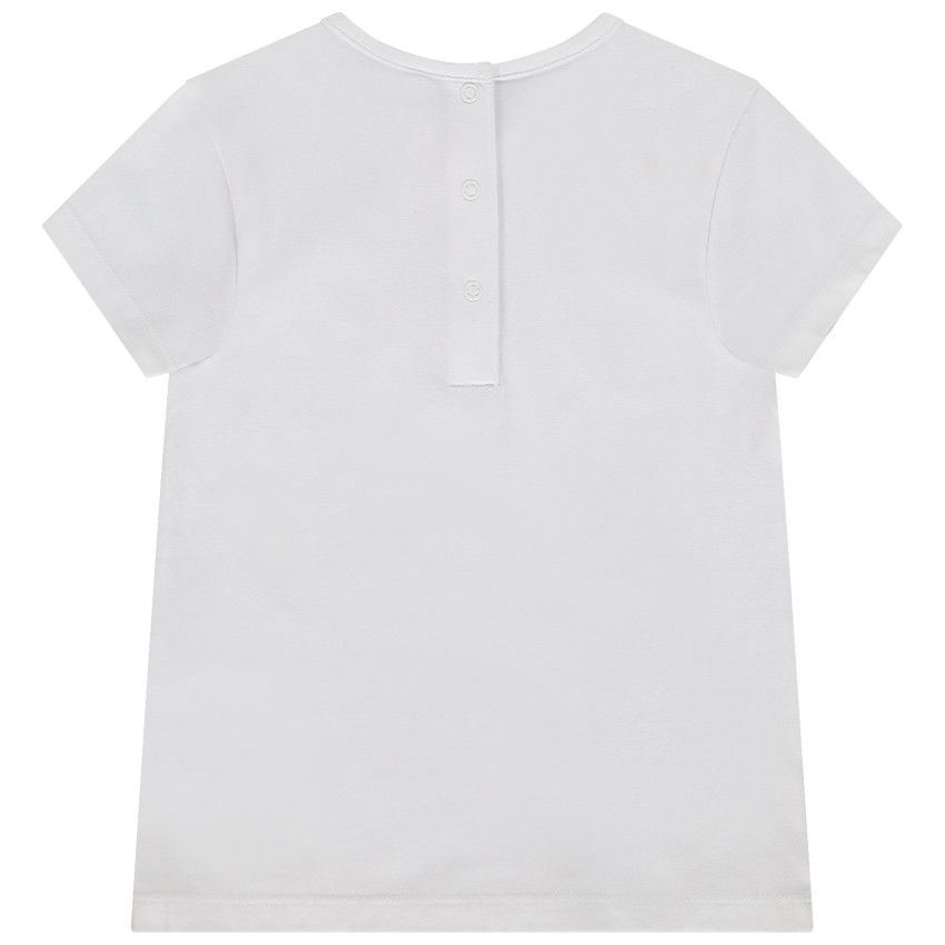 T-shirt manches courtes print fantaisie pour bébé fille - Blanc