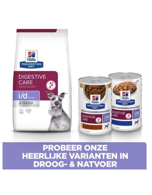 Hill's Prescription Diet I\/D Digestive Care Low Fat Blik - Hondenvoer - Varken 360 g