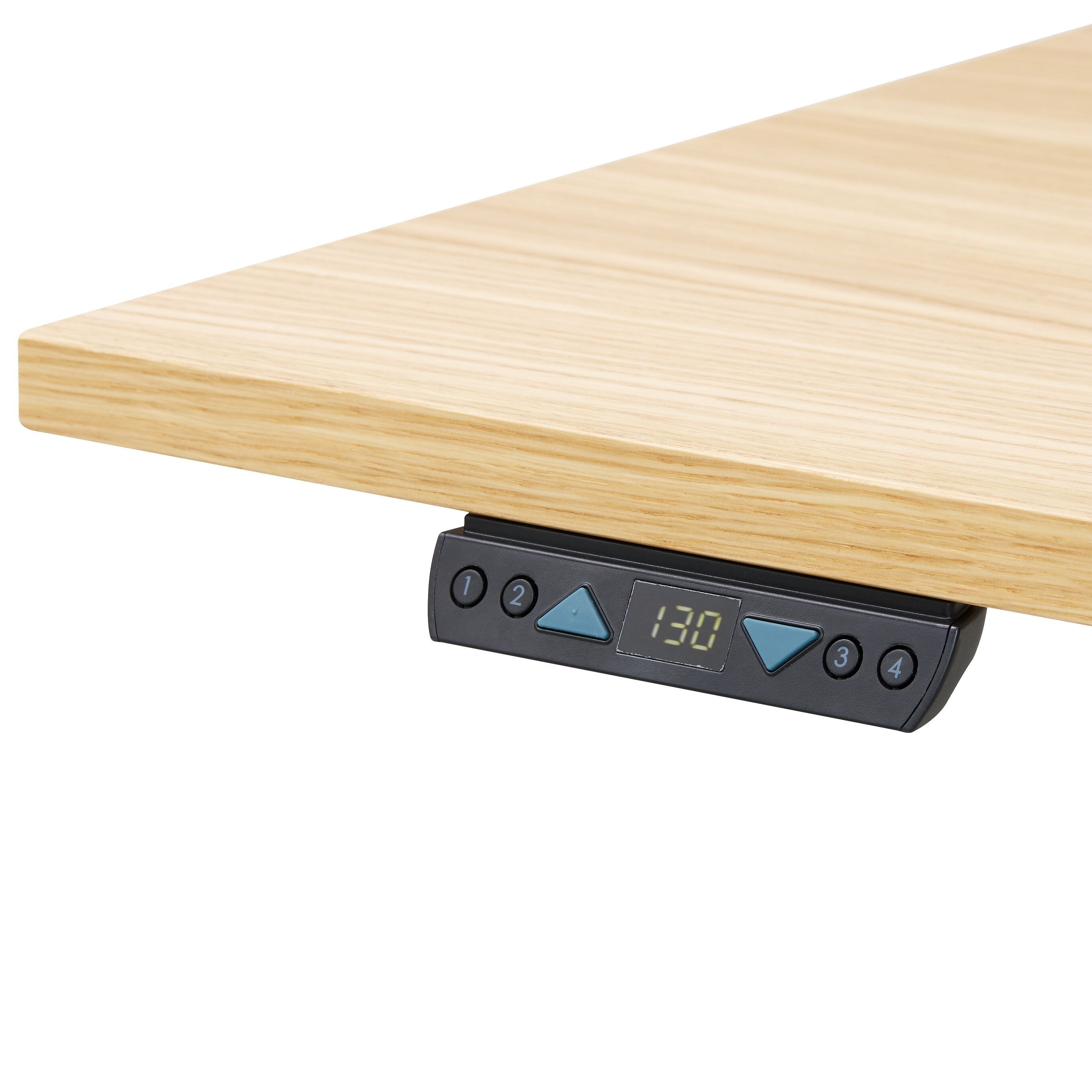 FLEXCUBE PROFI Schreibtisch höhenverstellbar - Eiche hell / B: 140.0 cm x T: 80.0 cm x H: 67.0 cm