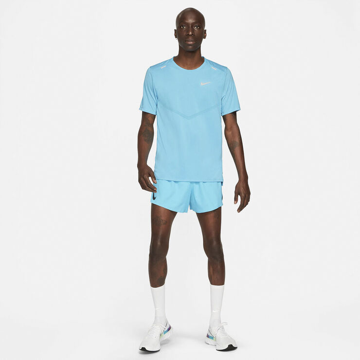 Nike Dri Fit Rise 365 Lobe T Shirt Blå