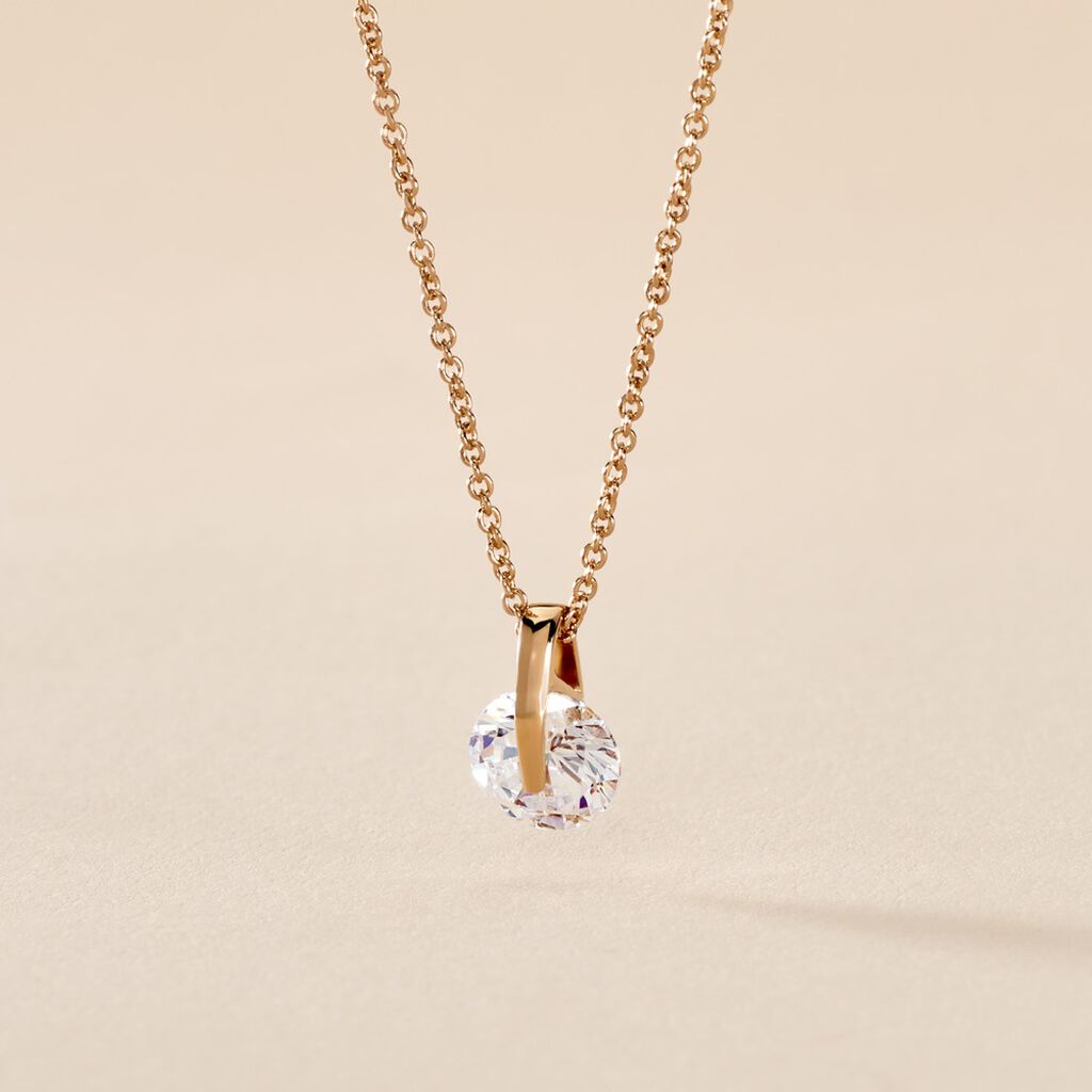 Collier Nelina Plaqué Or Jaune Oxyde De Zirconium